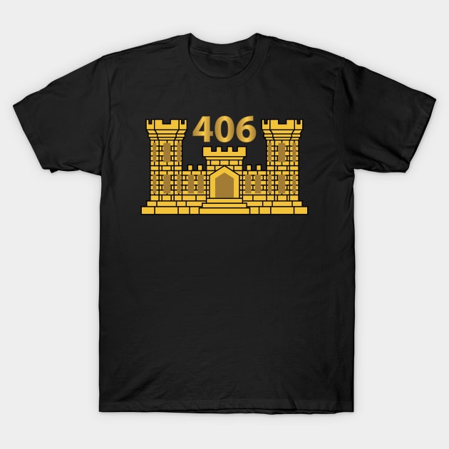 406th Engineer Battalion - ENG Branch X 300 T-Shirt by twix123844